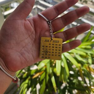 Personalized Keyring with Special Date – Custom Stainless Steel Design