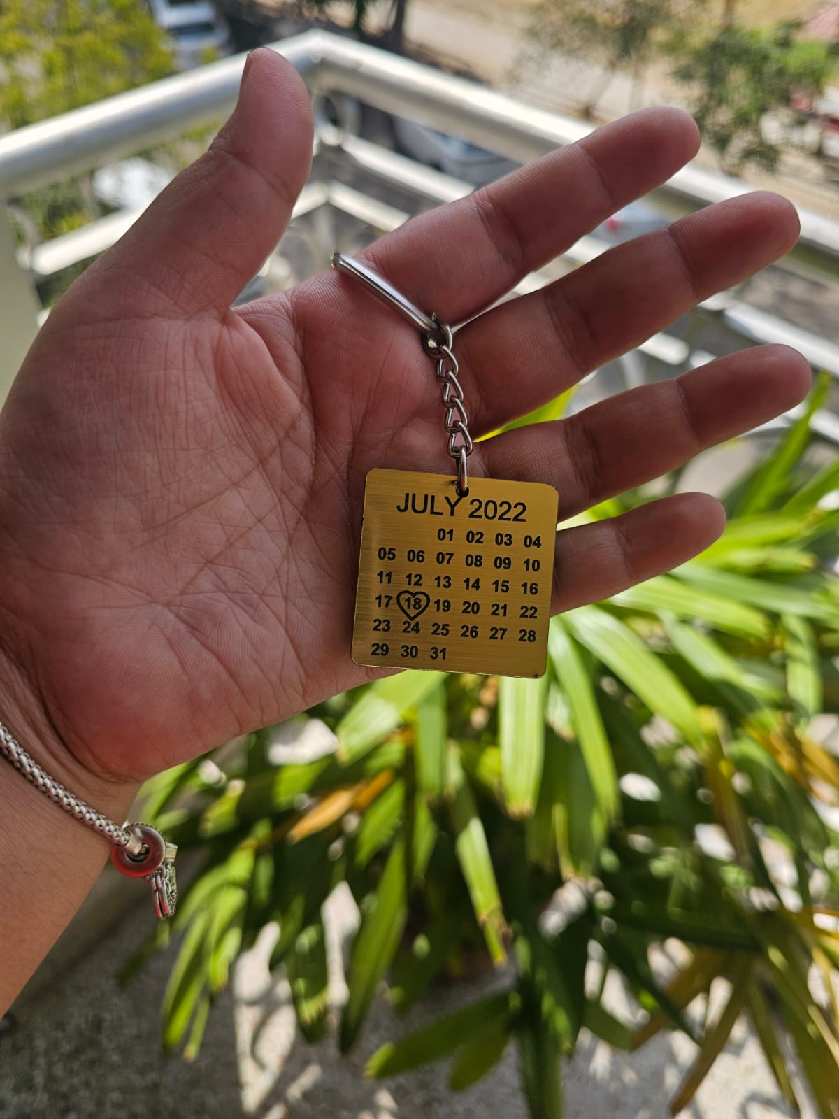 Personalized Keyring with Special Date – Custom Stainless Steel Design