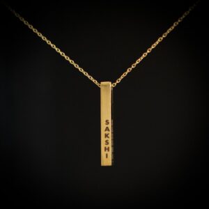Custom Bar Name Necklace - 6-Month Color Plating Guarantee, Daily Wear, Handmade