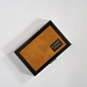 Custom Premium Leather Finish Card Holder with 5 Partitions – Personalized with Your Initials
